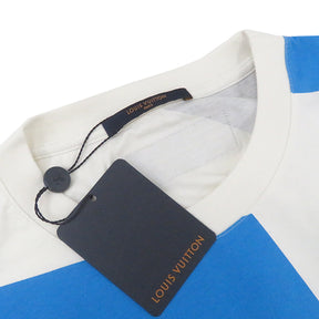 ホワイト×マルチカラー フラッグス パッチワーク Tシャツ  コットン 半袖Ｔシャツ 2019AW 星条旗 国旗
