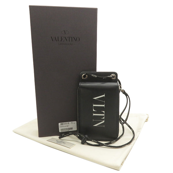 valentino 箱、ポーチ付き「VLTN」ロゴ レザーブレスレット スタッズ-