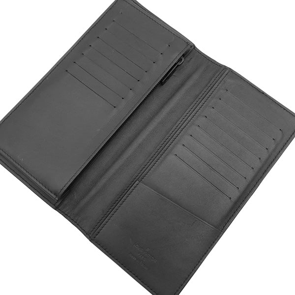 ノワール ポルトフォイユ ブラザ NM M69980 カーフ 長財布 ブラック金具 二つ折り 黒 LV アエログラム