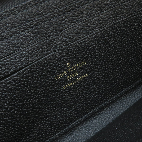 ブラック ポルトフォイユ・クレマンス M60171 モノグラムアンプラント 長財布 ゴールド金具 ラウンドファスナー 黒