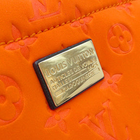 オレンジ ポシェット スキューバ M92805 マイクロファイバー クラッチバッグ ゴールド金具 ポーチ