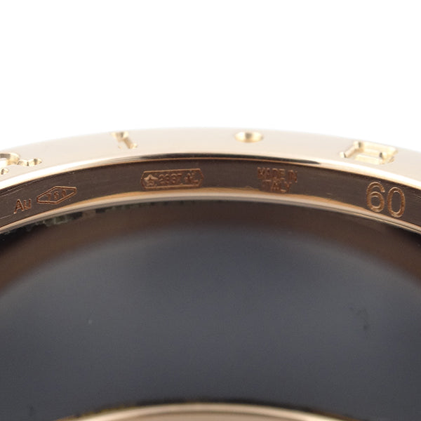 B-zero1 4バンド ピンクゴールド セラミック 750PG 60 リング 指輪 750 ceramic BVLGARI