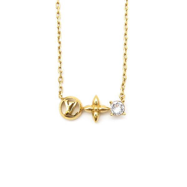 Louis Vuitton Idylle Blossom LV Pendant Necklace M00368 Golden