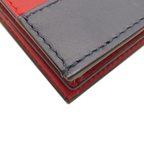 クィーンマーガレット ビー 476072 ホワイトXレッドXブルー レザー 二つ折り財布 ヴィンテージ金具 白 赤 紺 新品 未使用
