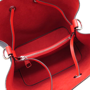 アンディゴブルー ネオノエ M54367 エピレザー 2WAYバッグ シルバー金具 巾着 紺 赤 バイカラー