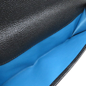 コンチネンタル ウォレット 30416 ブラック グレインカーフレザー 長財布 シルバー金具 新品 未使用 黒 青 ロゴクリップ