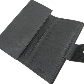 コンチネンタル ウォレット 30416 ブラック グレインカーフレザー 長財布 シルバー金具 新品 未使用 黒 ロゴクリップ