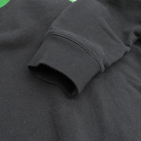 インターロッキングG プリント スウェットシャツ 646953 ブラック コットン パーカー フード付き 長袖 ウェブ ストライプ