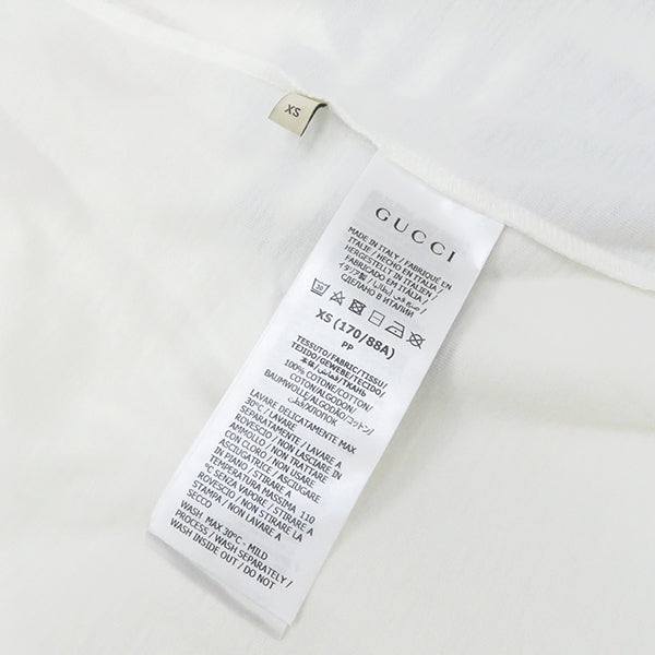 adidas×Gucci コットンジャージー Tシャツ 548334 ホワイト コットン 半袖シャツ