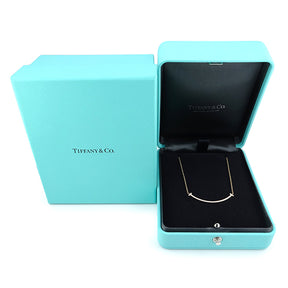 ティファニーT スマイル ペンダント ピンクゴールド ダイヤモンド 750PG ネックレス 750 Tiffany＆Co. smile
