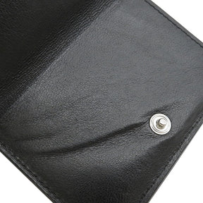 キャッシュ ミニ ウォレット 594312 ブラック レザー 三つ折り財布 マットシルバー金具 黒 コンパクトウォレット