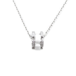ウルトラコレクション ホワイトゴールド K18WG ダイヤモンド ホワイトセラミック ネックレス Au750