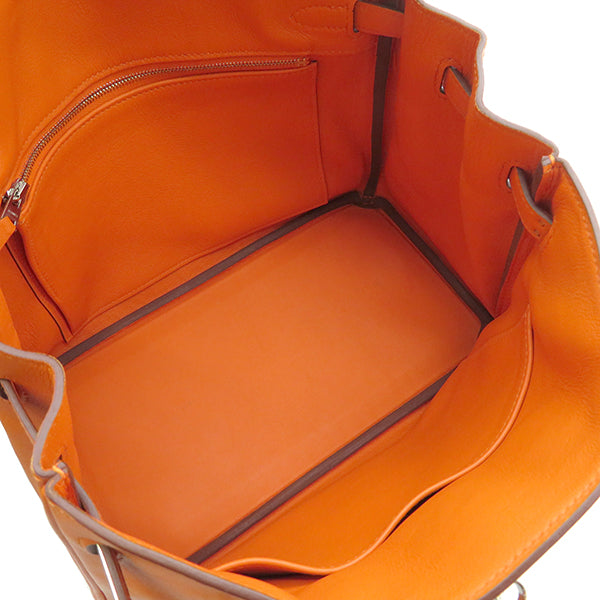 バーキン25 オレンジ ヴォースイフト ハンドバッグ シルバー金具