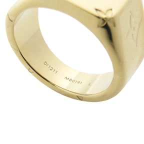 ゴールド シグネットリング モノグラム M80191 メタル リング 指輪