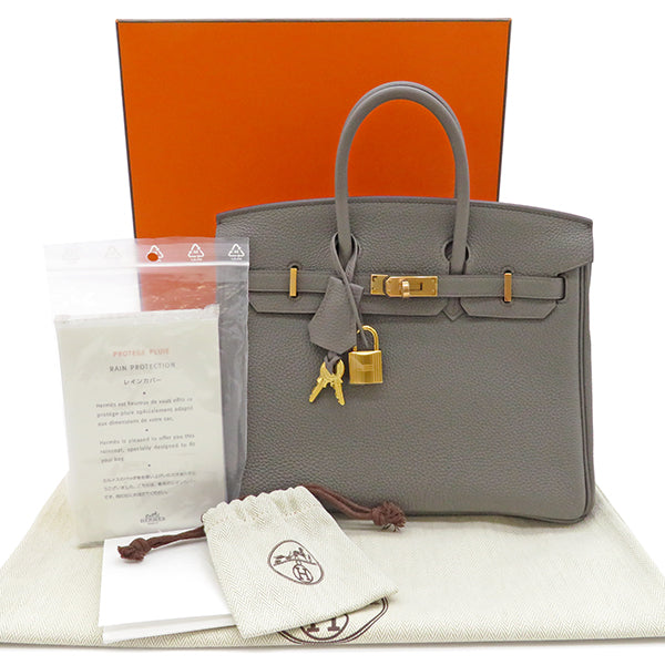 エルメス HERMES バーキン25 エタン トゴ ハンドバッグ ピンクゴールド