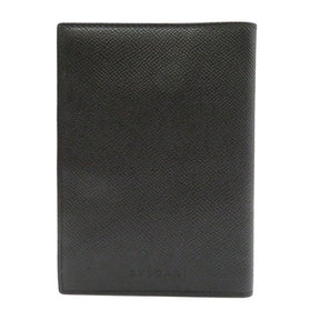 クラシコ 二つ折り ブラック レザー キャンバス パスポートケース 黒 手帳カバー