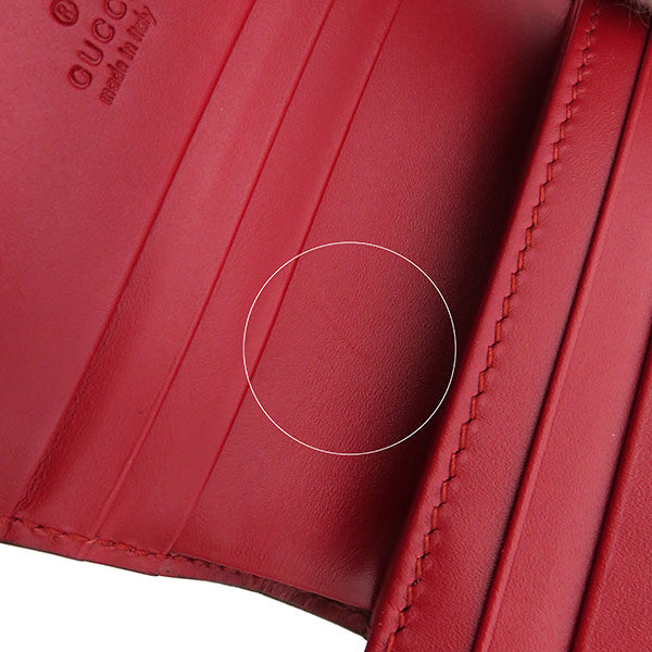 チャイニーズ ニューイヤー 465859 レッド レザー 二つ折り財布 シルバー金具 新品 未使用 カードケース
