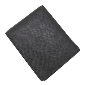 ブラック ポルトフォイユ ミュルティプル M30295 タイガ 二つ折り財布 シルバー金具 黒