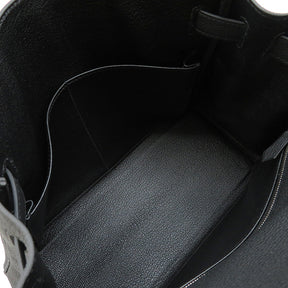 ケリー28 内縫い ブラック トゴ 2WAYバッグ シルバー金具 新品 未使用 ショルダー 黒
