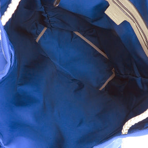 オフザグリッド バックパック 626160 ブルー×ベージュ ナイロン レザー リュック・デイパック マットシルバー金具 青 OFF THE GRID