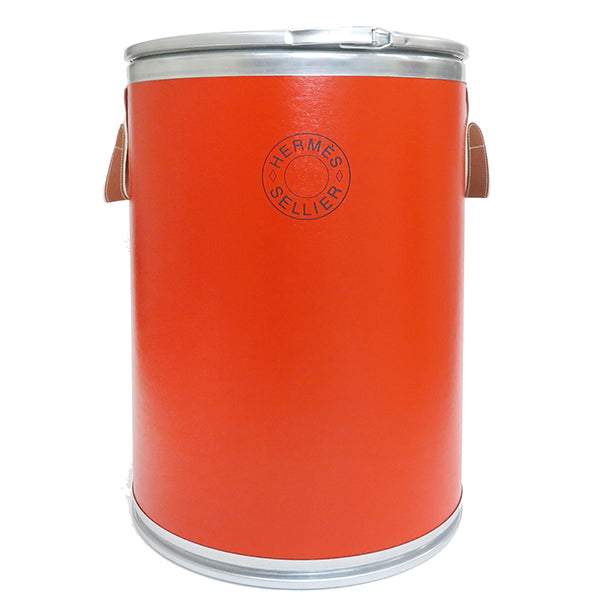 サドルボックス SADDLE BOX オレンジ レザー ステンレススチール リサイクルペーパー ファッション雑貨 シルバー金具 馬具缶 小物入れ 2022AW 新品 未使用