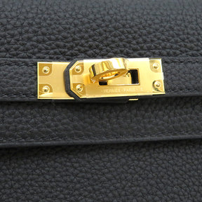ケリー25 内縫い ブラック トゴ 2WAYバッグ ゴールド金具 新品 未使用 ショルダー 黒