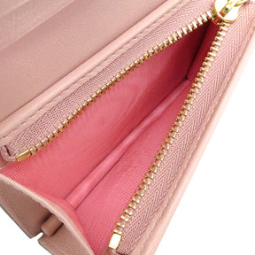 アイスクリーム付き カードケースウォレット 701489  ベージュ×ピンク GGスプリームキャンバス レザー 二つ折り財布 ゴールド金具