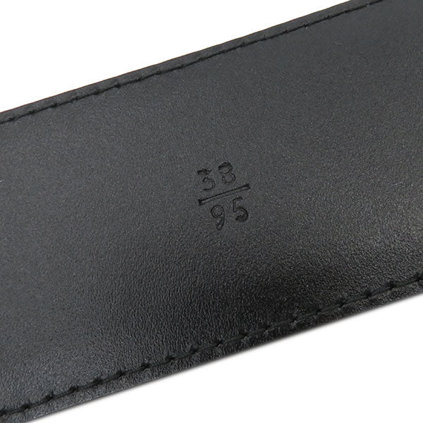 サフィアーノ 革ベルト 38/95 2CM105 NERO レザー #95 ベルト シルバー金具 黒 ピンバックル