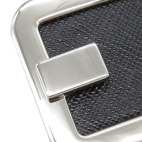 サフィアーノ 革ベルト 36/90 2CM105 NERO レザー #90 ベルト シルバー金具 黒 ピンバックル