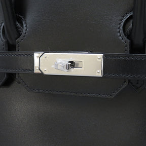 エルメス エルメス バーキン30 ブラック ボックスカーフ ハンドバッグ シルバー金具 黒 新品 未使用