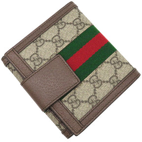 グッチ GUCCI オフィディア Wホック 523173 ベージュ＆エボニー GG