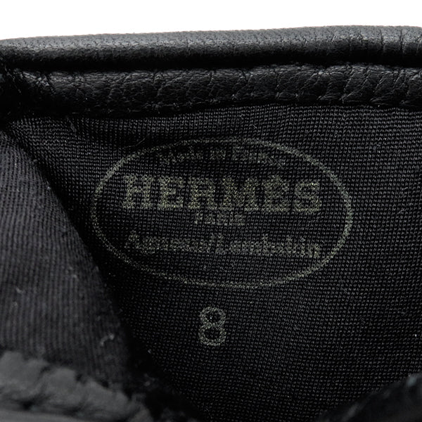 エルメス HERMES セリエ グローブ ブラック ラムスキン #8 手袋