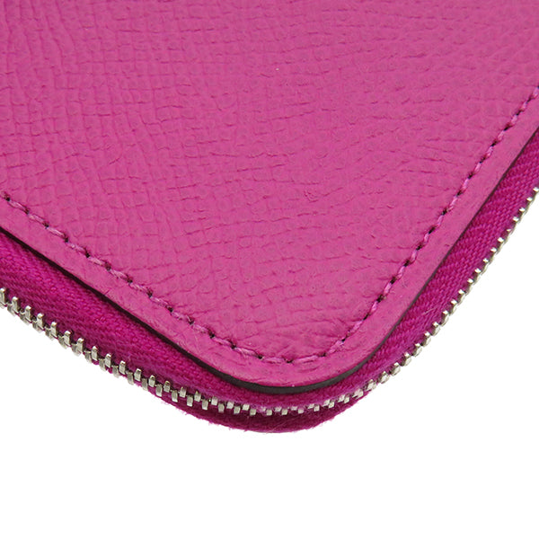 アザップ シルクイン ミニ コンパクト ローズパープル ヴォーエプソン コインケース シルバー金具 ピンク 赤紫