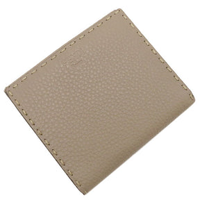 FENDI セレリア ピーカブー 二つ折り財布 レザー ベージュ 8M0399