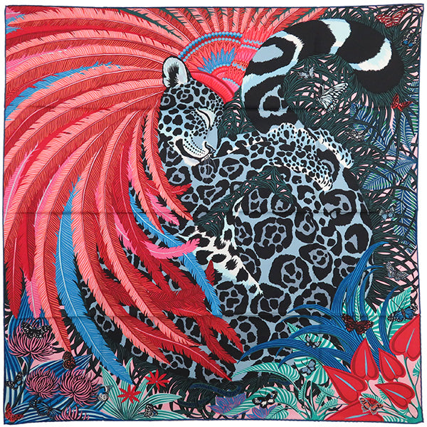 エルメス スカーフ カレ90 Jaguar Quetzal