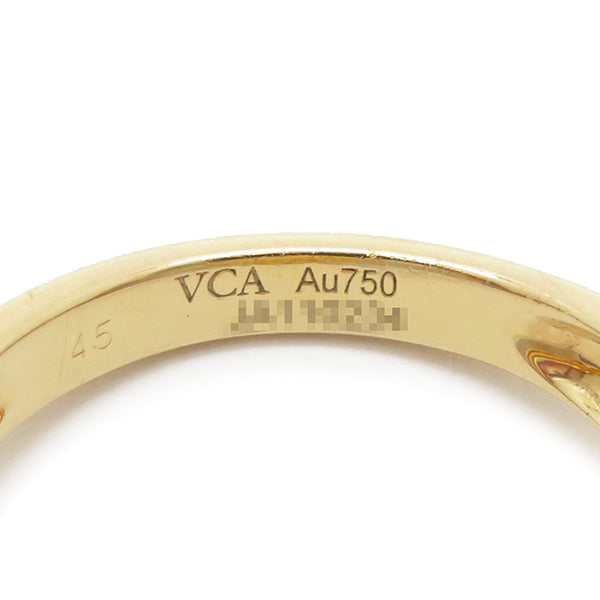 ヴァンクリーフアーペル Van Cleef & Arpels ヴィンテージアルハンブラ VCARA41100 イエローゴールド K18YG  ダイヤモンド マザーオブパール #45 リング 指輪
