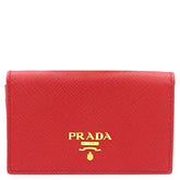 プラダ PRADA 1MC122 レッド サフィアーノレザー カードケース ゴールド金具 赤 SAFFIANO METAL