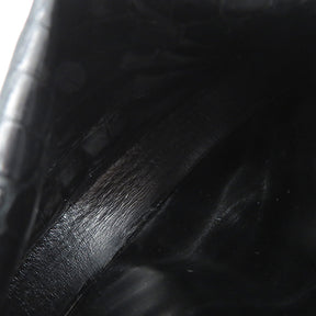 クロコ ブラック ポロサス コインケース 黒