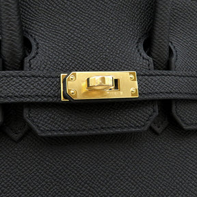 バーキン25 セリエ 外縫い ブラック ヴォーエプソン ハンドバッグ ゴールド金具 黒 新品 未使用
