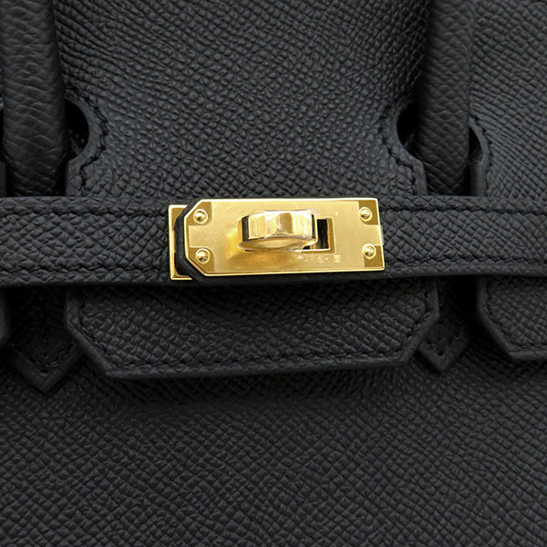 バーキン25 セリエ 外縫い ブラック ヴォーエプソン ハンドバッグ ゴールド金具 黒 新品 未使用