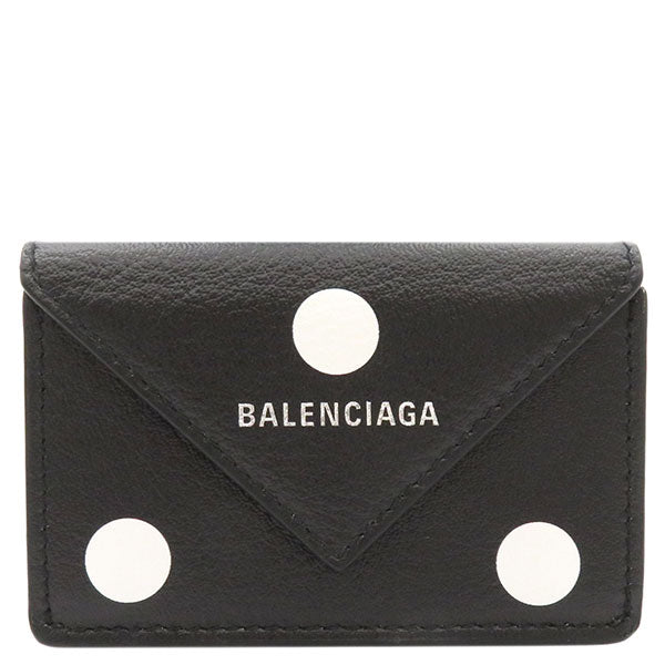 BALENCIAGA/バレンシアガ】ペーパーミニウォレット コンパクト財布 黒