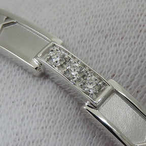 ティファニー Tiffany & Co アトラス バングル ホワイトゴールド K18WG ダイヤモンド ブレスレット T＆Co. 750 18K 18金