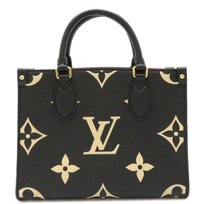 ルイヴィトン LOUIS VUITTON ブラック×ベージュ オンザゴー PM M45659 バイカラーモノグラムアンプラントレザー 2WAYバッグ ゴールド金具 新品 未使用 黒 赤 ショルダー