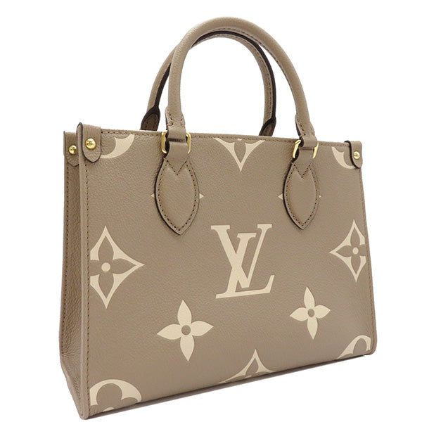 ルイヴィトン LOUIS VUITTON トゥルトレール×クレーム オンザゴー PM M45779 バイカラーモノグラムアンプラントレザー 2WAYバッグ ゴールド金具 新品 未使用 トート ショルダー バイカラー