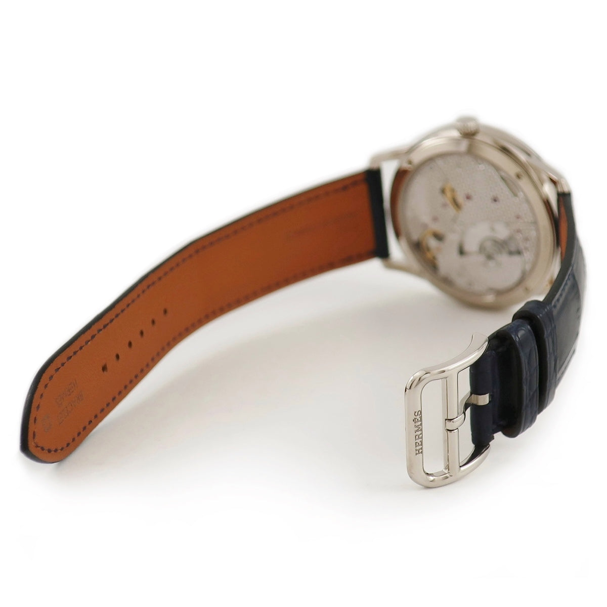 HERMES 腕時計 スリム ドゥ エルメス 39.5mm 機械式 ワニ革
