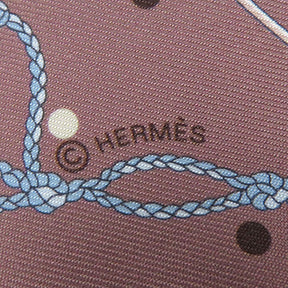 エルメス HERMES ツイリー マロングラッセ×グリ シルク スカーフ 【 Les Cles a Pois / レ クレ ア ポア 】
