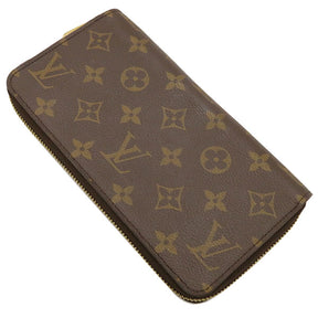 ルイヴィトン LOUIS VUITTON M41896 モノグラムキャンバス 長財布 ゴールド金具 茶 赤 ラウンドファスナー