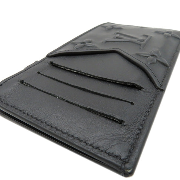 ブラック モノグラム コイン カード ホルダー M80827 レザー コインケース マットブラック金具 黒 フラグメントケース