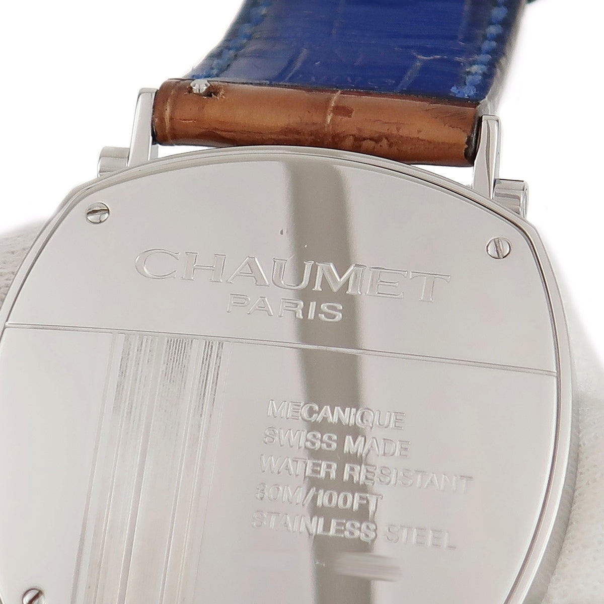 ショーメ CHAUMET ダンディ W11281-27F 自動巻き メンズ 茶 紫 バー アラビア 角型