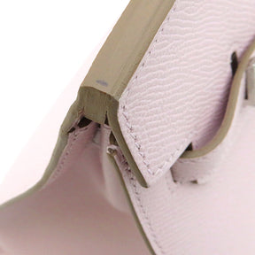バーキン25 セリエ 外縫い モーヴペール ヴォーエプソン ハンドバッグ シルバー金具 ピンク 新品 未使用